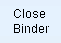 Close binder