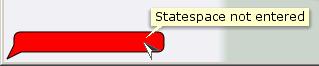 State space not entered error message